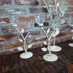 4 chandeliers en brocante, bougeoirs, bougie chauffe-plat, Antiquités & Art, Enlèvement ou Envoi