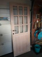Prachtige eiken binnendeur met glas, Doe-het-zelf en Bouw, Ophalen, Zo goed als nieuw, Glas, Binnendeur