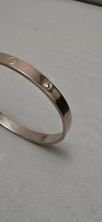 Gouden love armband 14k witte goud, Handtassen en Accessoires, Armbanden, Ophalen of Verzenden, Zo goed als nieuw, Goud, Goud