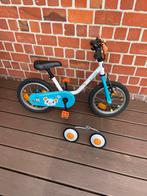 kinderfiets B-TWIN 14” met steun wielen, Fietsen en Brommers, Ophalen, Zo goed als nieuw, B-Twin, Handrem