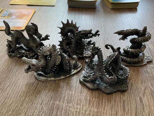 Figurines dragons / serpents de mer en métal, Verzamelen, Beelden en Beeldjes, Gebruikt, Fantasy, Ophalen of Verzenden
