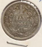 Munteenheid België 1 Francs 1904 Frans - Zilver, Postzegels en Munten, Zilver, Ophalen of Verzenden, Losse munt, Zilver