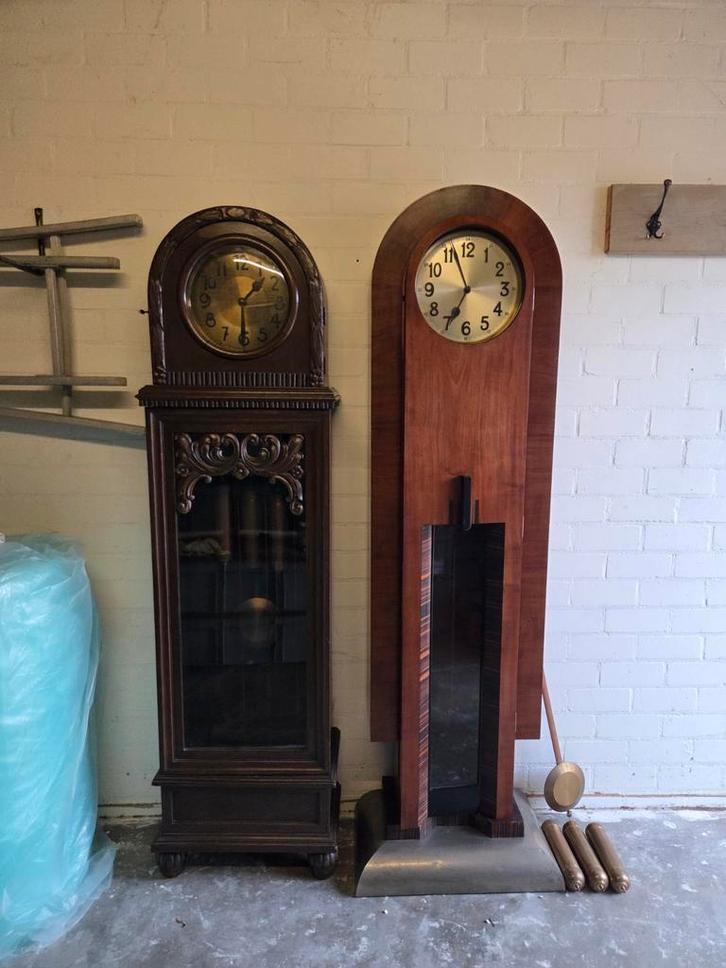 2 mooie staande aparte duitse 3 gewichters, Antiek en Kunst, Antiek | Klokken, Ophalen