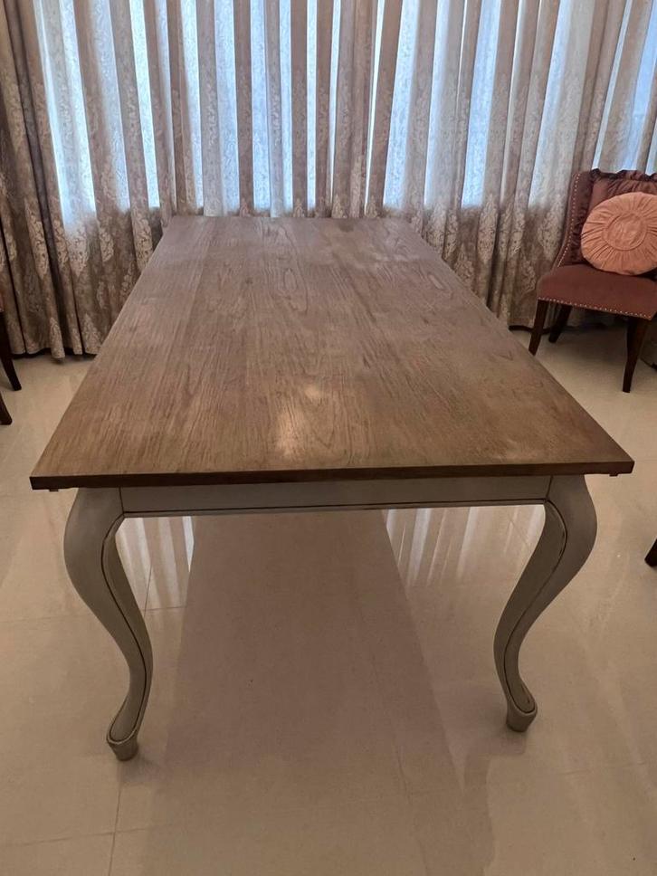 Eettafel hout, Huis en Inrichting, Tafels | Eettafels, Gebruikt, 50 tot 100 cm, 200 cm of meer, Vijf personen of meer, Vierkant