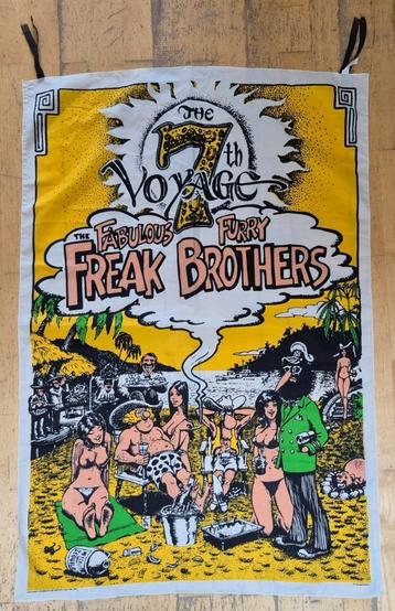 Freak Brothers 7th Voyage polyester doek 1994 Shelton beschikbaar voor biedingen