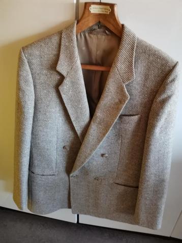warme tweed colbert - beige melange - maat 52/54 beschikbaar voor biedingen
