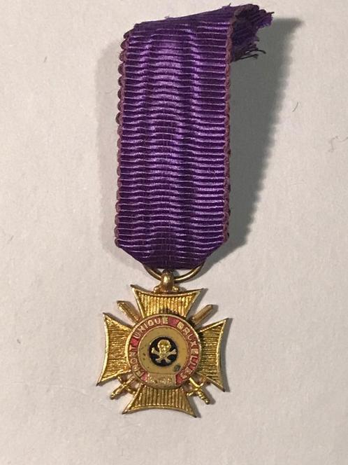 Mini medaille Front Unique Bruxelles 14-18, Verzamelen, Militaria | Algemeen, Landmacht, Lintje, Medaille of Wings, Ophalen of Verzenden