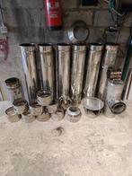 dubbelwandige buizen voor hout-pellet-kachel, Doe-het-zelf en Bouw, Ophalen, Gebruikt, Inox