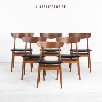 Vintage 6 eetkamerstoelen Deens design Farstrup beschikbaar voor biedingen