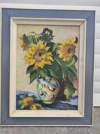 huile sur panneau fleurs signe a de man, Antiek en Kunst, Kunst | Schilderijen | Klassiek, Ophalen of Verzenden