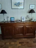 Dressoir en Merisier massif, Ophalen, 150 tot 200 cm, Zo goed als nieuw, Met deur(en)