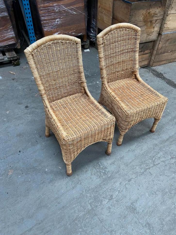 Set Rotan Stoelen – Natuurlijke Look, Huis en Inrichting, Stoelen, Gebruikt, Twee, Riet of Rotan, Bruin, Ophalen