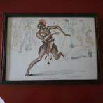 AQUAREL / TEKENING LA DANCE DU CHEF ANGA, Enlèvement ou Envoi