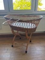 Vintage rieten wieg op wieltjes (incl matrasje), Kinderen en Baby's, Ophalen, Gebruikt, Minder dan 140 cm, Minder dan 70 cm