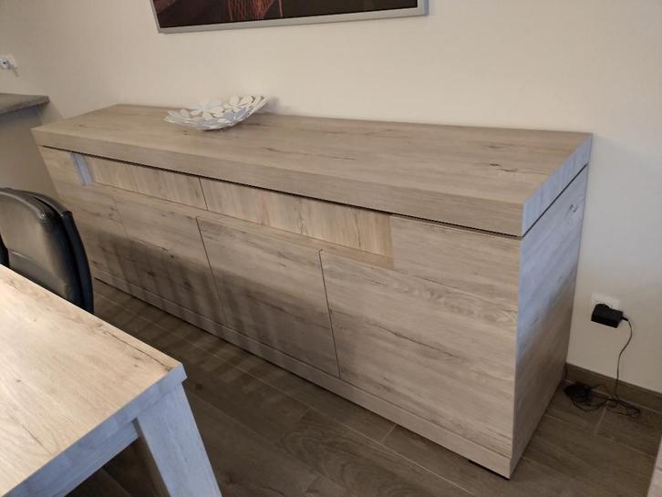 Eetkamer + salon te koop, Huis en Inrichting, Complete eetkamers, Zo goed als nieuw, Minder dan 4 stoelen, Ophalen