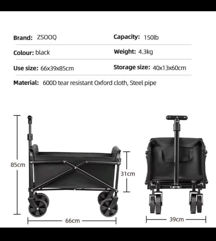 Bolderkar, Caravans en Kamperen, Bolderkarren, Zo goed als nieuw, Opvouwbaar, Ophalen
