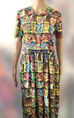 Beautiful vintage dress with cute print (size S/M/L), Kleding | Dames, Maat 38/40 (M), Geel, Ophalen of Verzenden, Zo goed als nieuw