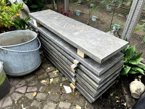 Te koop Blauwsteen vijverrand, Tuin en Terras, Vijver-toebehoren, Gebruikt, Vijverrand, Ophalen