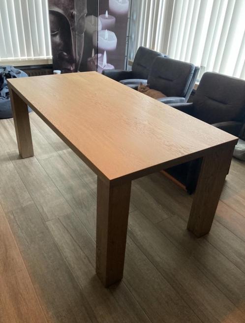 Massief eiken tafel, Huis en Inrichting, Tafels | Eettafels, Zo goed als nieuw, 50 tot 100 cm, 150 tot 200 cm, Vijf personen of meer