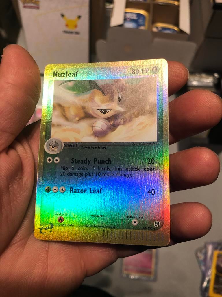 Pokémon Nuzleaf 48/100 Ex Sandstorm Reverse Holo, Ophalen of Verzenden, Zo goed als nieuw, Losse kaart
