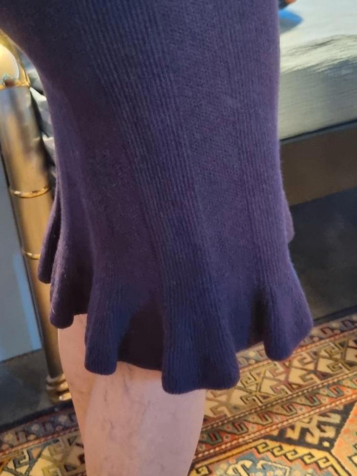 Paarse rok met 40 speciale randen, chique gekruld, Kleding | Dames, Rokken, Gedragen, Maat 38/40 (M), Paars, Knielengte, Ophalen of Verzenden