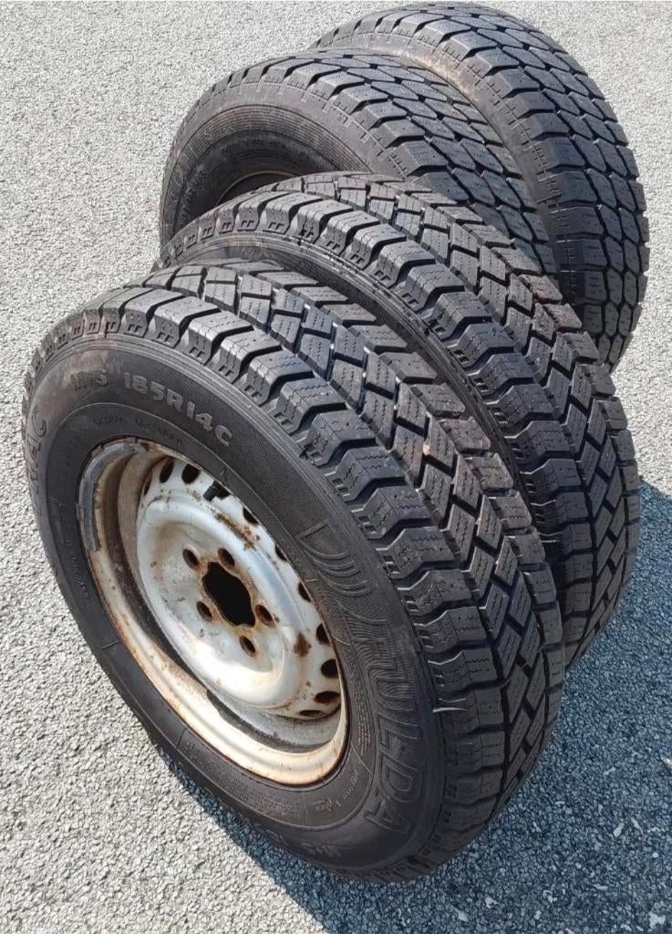 Bons pneus hiver 185R14C, jantes VW T3 (1979-1992), 14 pouces, Pneus et Jantes, Pneus hiver, 185 mm