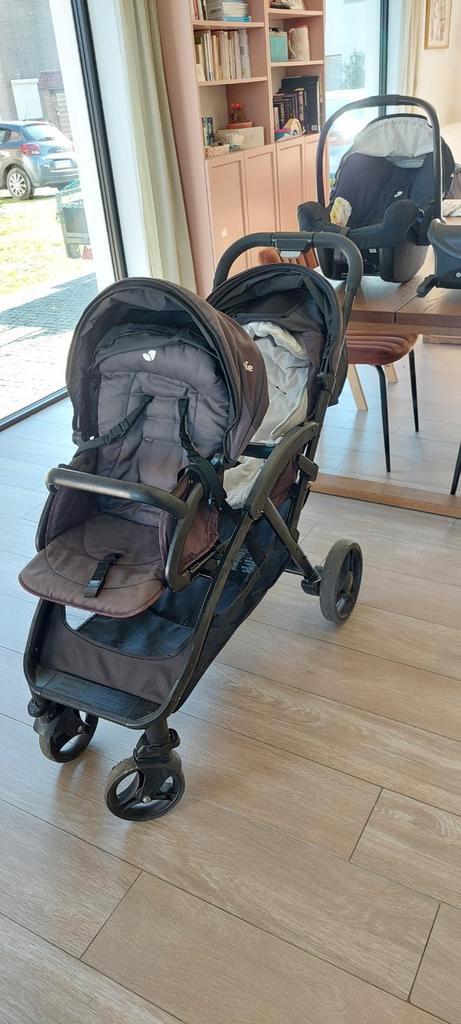 Dubbele buggy + draagmand + isofix, Kinderen en Baby's, Tweelingen en Meerlingen, Ophalen