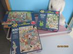 3 x puzzels jan van haasteren 500 stuks,de schaakclub,, Ophalen of Verzenden, 500 t/m 1500 stukjes, Gebruikt, Legpuzzel