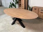 Table en chêne massif 240 x 120cm, Neuf, 100 à 150 cm, Chêne, Ovale