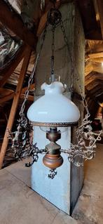 Vintage hanglamp, Huis en Inrichting, Ophalen, Vintage., Gebruikt, Glas