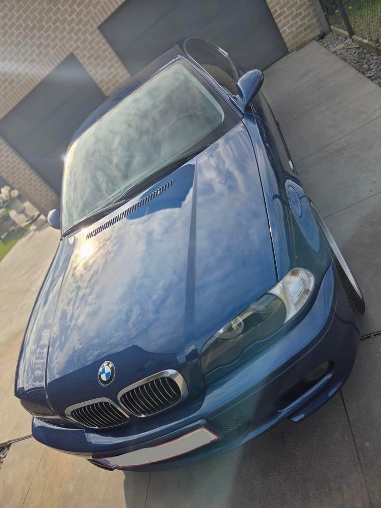BMW E46 320ci, Auto's, Achterwielaandrijving, Zwart, Blauw, Leder