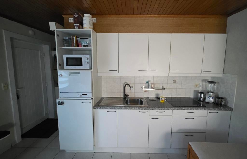 KOOPJE: Complete keuken (2,98m) incl. apparatuur, Ophalen, Gebruikt, Overige materialen, Wit