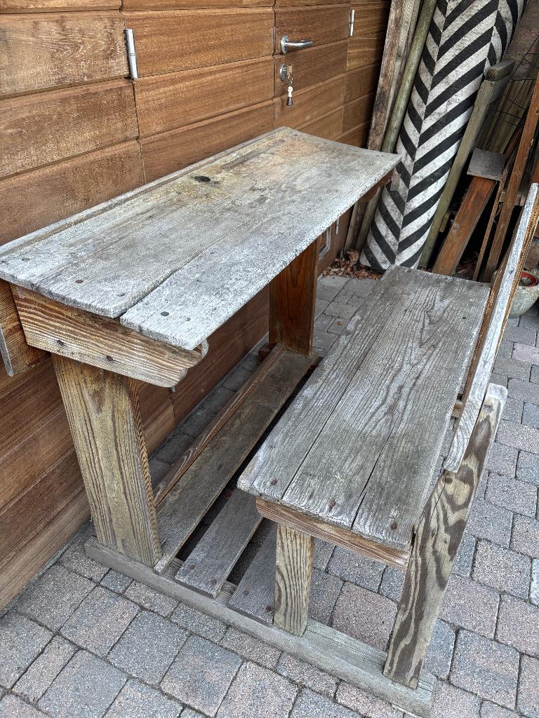 houten schoolbank 2p., Enlèvement