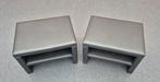 2 zwarte nachttafetjes is leder, Comme neuf, Enlèvement, Autres matériaux, 45 à 65 cm