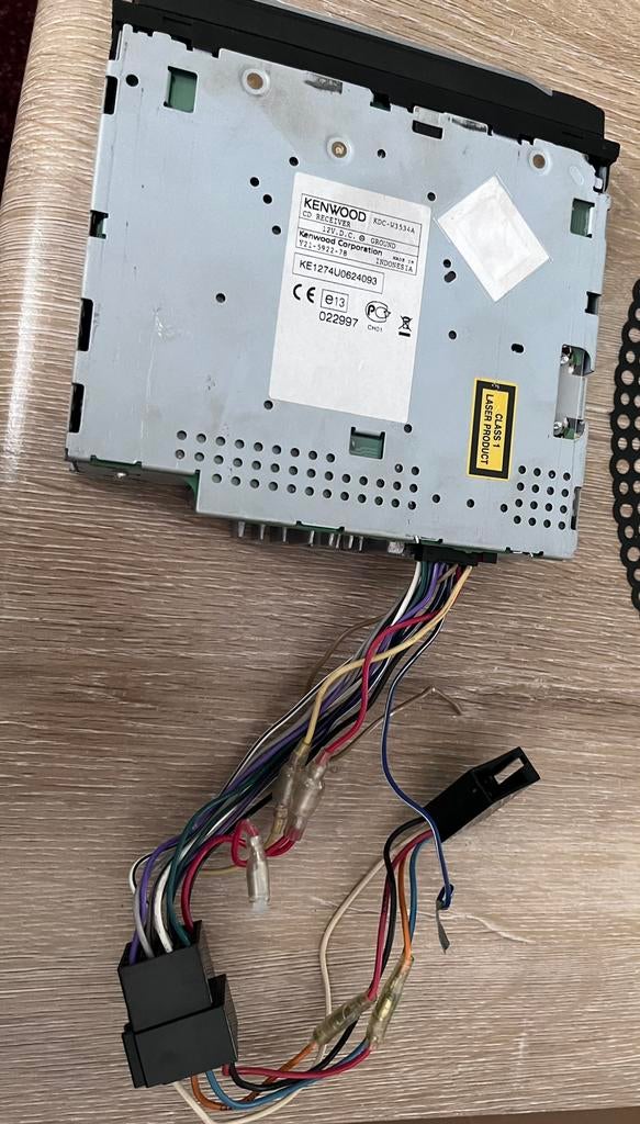 Kenwood autoradio KDC-W3534A –werkend– uit Citroën C1 2011, Enlèvement, Comme neuf