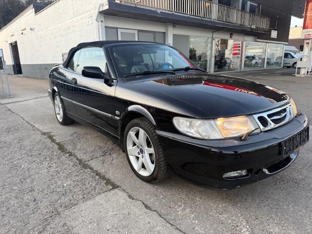Saab 93 Cabrio 2.0 Turbo AUTOMAAT AIRCO LEER NAVI CRUISE LPG, Autos, 110 kW, Entreprise, Cabriolet, Noir