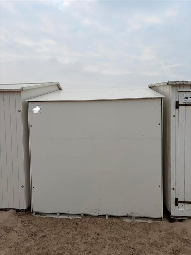 Strandcabine met gesloten achterwand., Vakantie, Vakantie | Zon en Strand