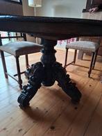 ANTIEKE JACHTTAFEL MET 6 STOELEN, Ophalen