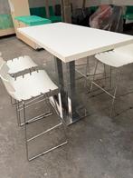 Bartafel 140 x 70 cm met krukjes - compleet, hoge kwaliteit, Ophalen, Gebruikt