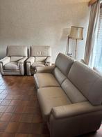 Canapé complet en cuir vachette 3+1+1, Enlèvement, Comme neuf, Cuir, Moderne