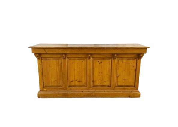 Comptoir - Bar pitchpin ancien, Maison & Meubles, Dénudé, Utilisé, Enlèvement