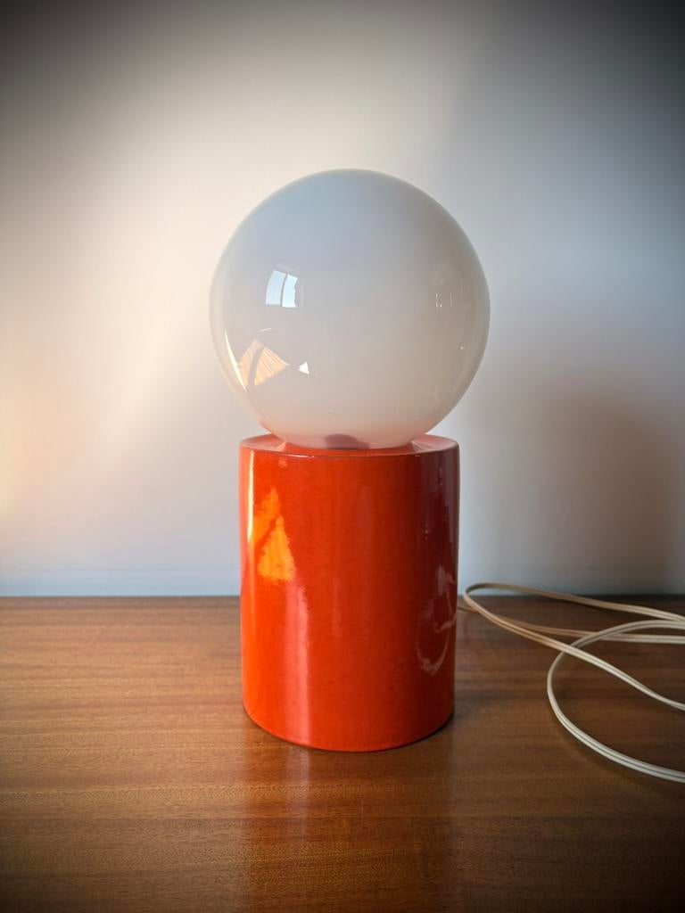 Lampe de table en céramique italienne vintage, Minimalistisch retro vintage, Moins de 50 cm, Enlèvement ou Envoi, Comme neuf