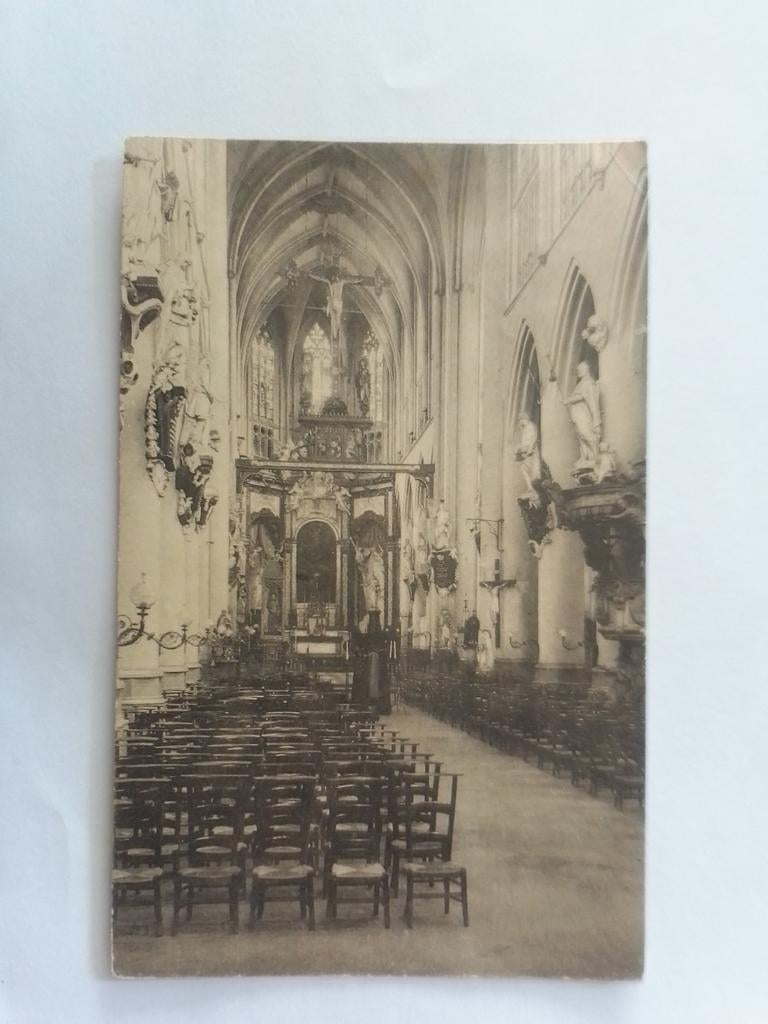 DIEST BINNENZICHT VAN ST. SULPITIUSKERK, Collections, Cartes postales | Belgique, Envoi, 1920 à 1940, Affranchie, Brabant Flamand