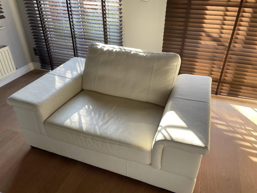 Lederen 1,5 zit Henders&Hazel, Huis en Inrichting, Zetels | Zetels, Zo goed als nieuw, Rechte bank, Overige maten, 150 tot 200 cm