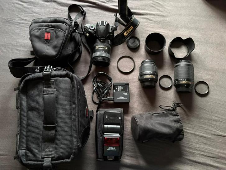 Nikon D60 kit + 3 lenzen + Nikon SB-600 flitser, Audio, Tv en Foto, Fotocamera's Digitaal, Gebruikt, Spiegelreflex, Nikon, 8 keer of meer