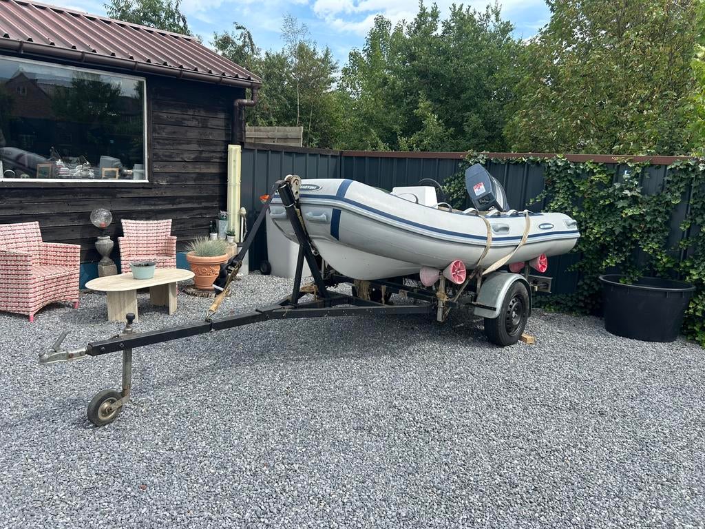 Boot met trailer, Watersport en Boten, Rubberboten, Ophalen of Verzenden, Gebruikt