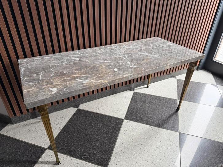Console en marbre véritable avec pieds doré, Antiek en Kunst, Antiek | Meubels | Tafels, Ophalen