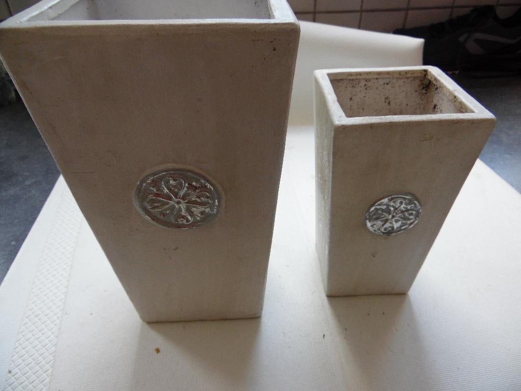 Bloempotten, Tuin en Terras, Ophalen, Steen, Vierkant, Binnen