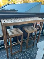 Terras buiten - Bartafel en krukken, Ophalen, Zo goed als nieuw