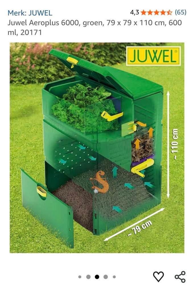 Juwel Aeroplus 6000 gebruikt, Tuin en Terras, Aarde en Mest, Ophalen, Compost